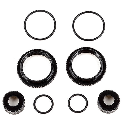 TEAM ASSOCIATED 13MM SHOCK COLLAR AND SEAL RETAINER SET, BLA